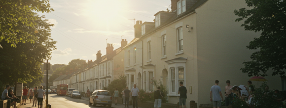 House in the summer struggling with rising temperatures