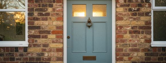 the front door of a supported housing place