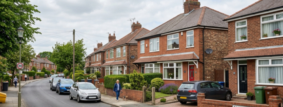 houses on a street in the united kingdom